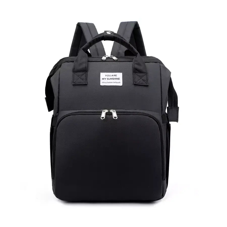 Rucsac multifunctional BESEDER pentru mamici, cu patut pliabil, protectie solara si mufa USB
